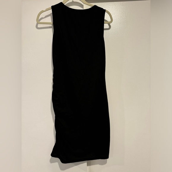 BTFBM Women's Sleeveless Ruched Stretchy Bodycon Dress Black Small - Picture 9 of 10